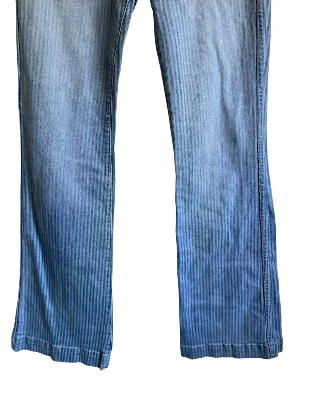Ariat‎ High Rise Laser Stripe Wide Jean Slim Trouser Bootcut Patch Pockets